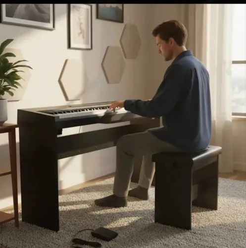 Suporte Pedestal Madeira Piano Digital Yamaha