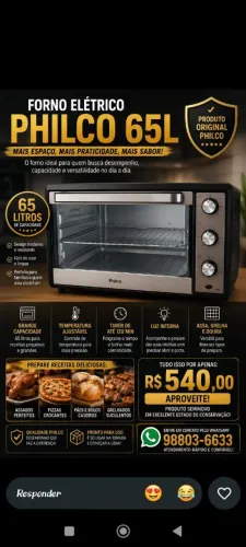 Forno elétrico Philco 