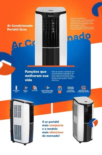 Ar condicionado Gree 12000. Pouco usado. 100% em tudo.