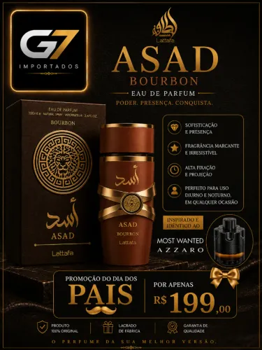Asad Bourbon Eau de Parfum 100ml Lattafa