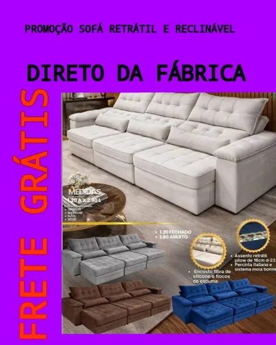 VENHA CONHECER NOSSO SHOWROOM SOFÁS RETRÁTIL E RECLINÁVEL DIRETAMENTE DA FÁBRICA