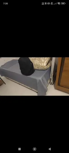 Cama box solteiro com cama auxiliar  colchão novo