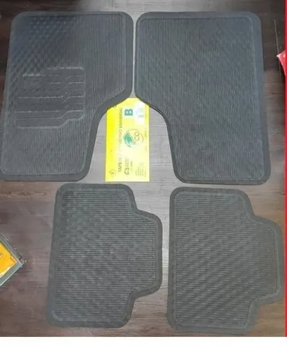 Jogo Tapete Automotivo Universal Borracha Promoção Preto 4 PCS tkssn ppoly