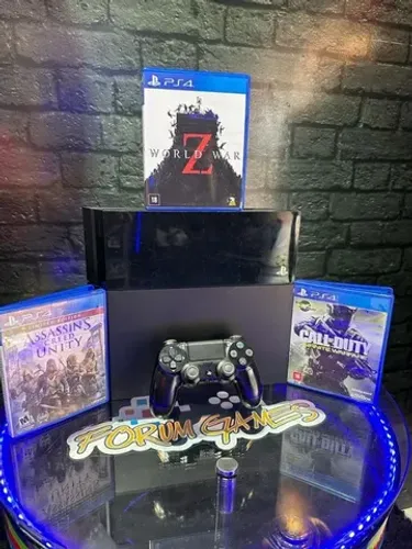 Playstation 4 Fat com 3 jogos de brinde