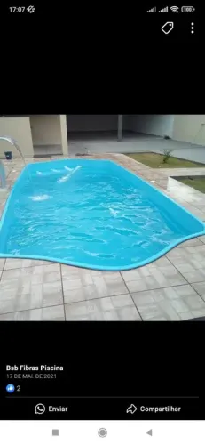 Piscina de fibra de 4x2x1 para seu lazer