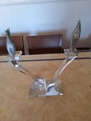 Castiçal de cristal importado