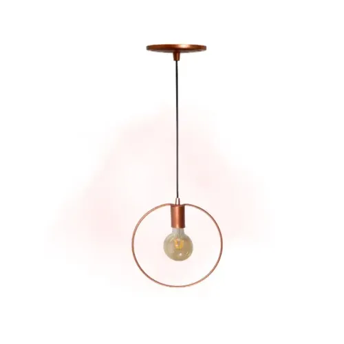 Luminária Pendente Ring Line Lustre Aramado Retrô Elegance Pronta Entrega