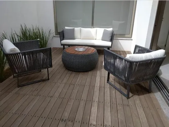 jogo sofa corda nautica e aluminio