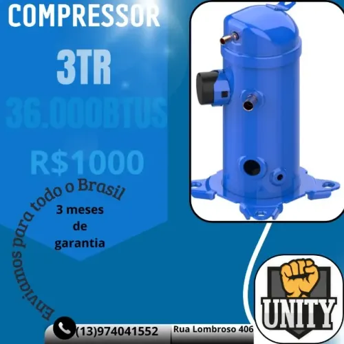 Compressor para ar condicionado 3Tr 36.000 btu/h