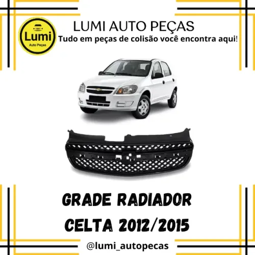 Grade Radiador Celta/Prisma 2012/2015 Preta - NOVA 