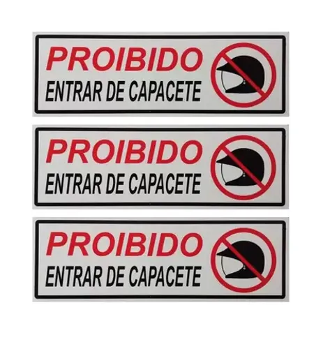 Placa E Sinalizaçoes Pacific Flowers - { Proibido Entrar De Capacete }