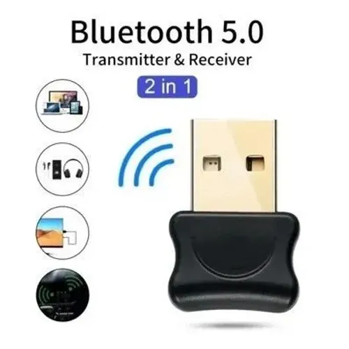 Adaptador E Receptor USB Bluetooth 5.0 Plug usb Transmissor de audio para Notebook