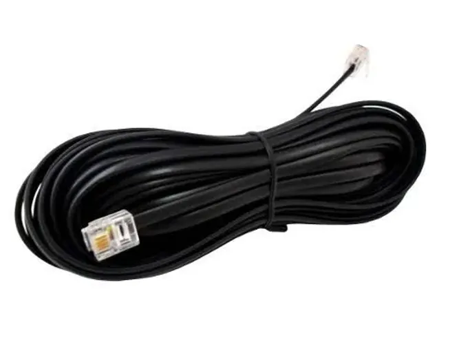 Cabo para telefone fixo e fax 4 metros.