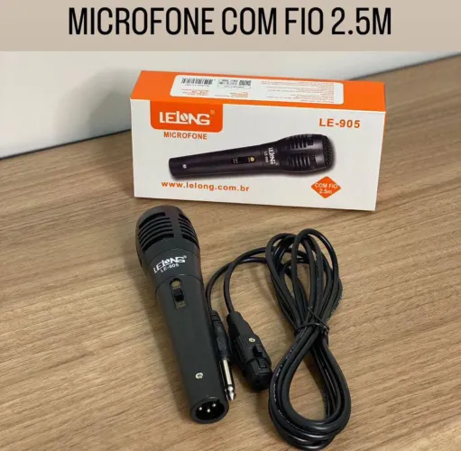 Microfone com Fio Lelong LE-905 - Novo