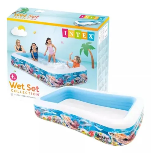 Piscina Infantil Inflável Intex 1.050l Recife Tropical