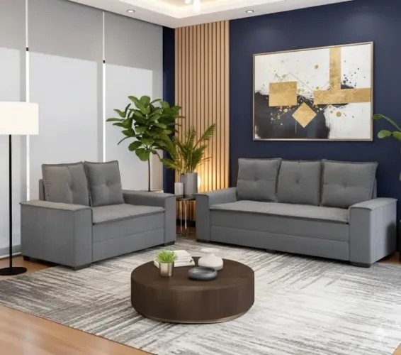 Sofá conjunto 2 e 3 lugares dividimos em até 10x sem juros