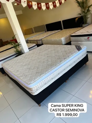 Colchão KING SIZE CASTOR SEMINOVO - ENTREGA GRÁTIS!