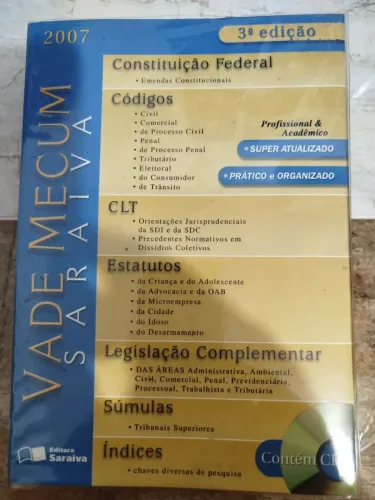 Livro Vede Mecum Saraiva 2007