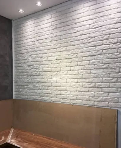 Parede de tijolinho branco decorativa