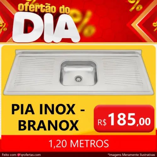 PIA INOX DE 1,20 METROS - BRANOX 