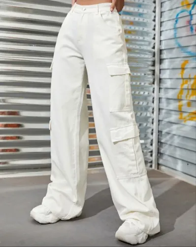Calça cargo branca TAMANHO 34/PP