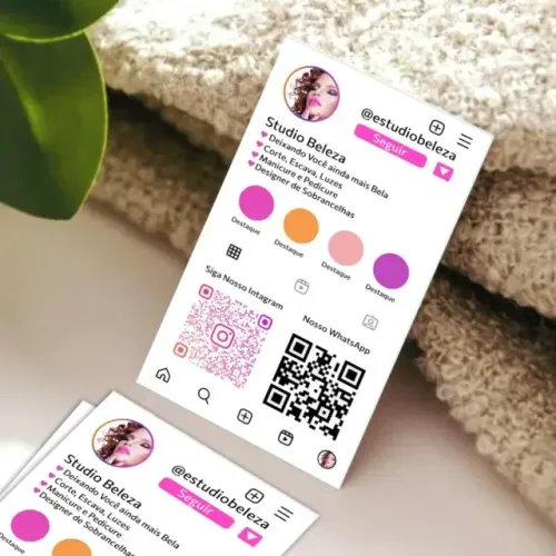 Cartão feed do instagram personalizado com sua marca