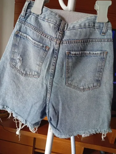 Shorts Jeans Destroyed Feminino