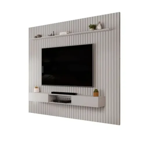 Painel Com TV De Até 75 Polegadas Com Bancada