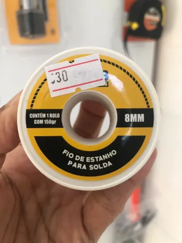 Fio de Estanho para Solda Rolo de 150gr 8mm 
