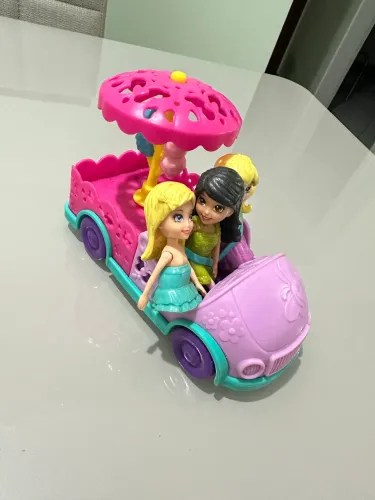 Carro  da Polly com 3 bonecas originais 