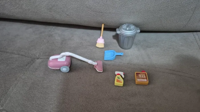 Sylvanian families conjunto de limpeza antigo