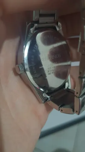 Relógio analógico Technos original prata feminino