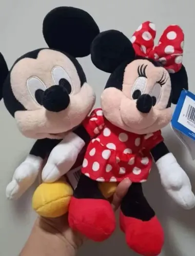 Bonecos Mickey e Minnie - Pelúcia