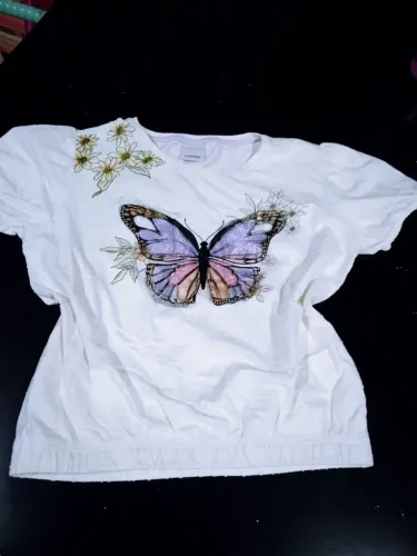 Blusa Estampa de Borboleta