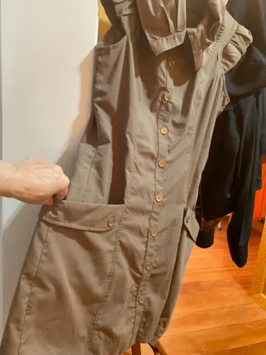 Vestido marrom de algodão novo