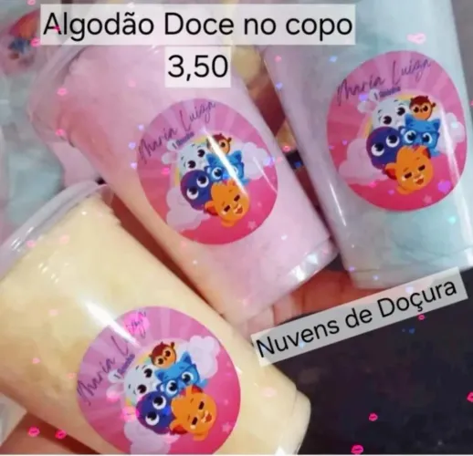 Algodão doce personalizado 3,50