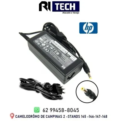 Fonte Para Notebook Hp Pavilion 18.5v 3.5a Pino Fino Plug Amarelo