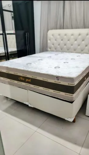 Cama tamanho Queen size com colchão newborn dupla face d33 5 anos de garantia