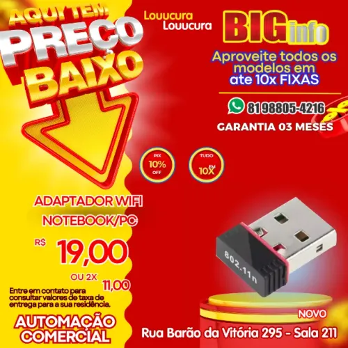 Adaptador Wi-Fi USB