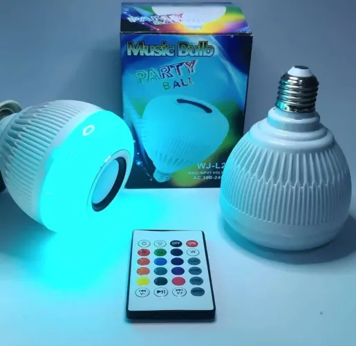Lâmpada Musical Party Ball LED com Controle Remoto