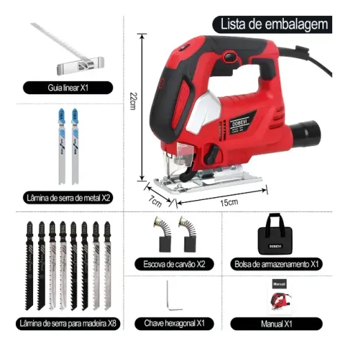Serra Tico Tico 850w Variável Profissional Com Laser Dobevi