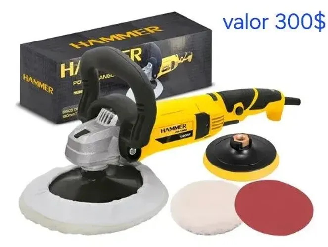 Politriz angular Hammer 1200w 110v ou 220v profissional novo 