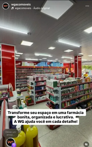 Móveis Comerciais em Aço - Farmácia 