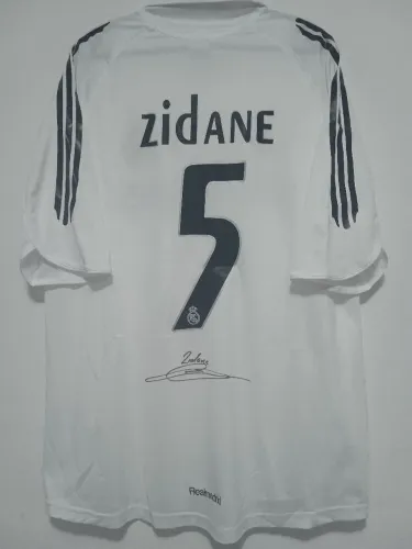 Camisa Real Madrid 2005 / 2006 Despedida #5 Zidane Autografada Certificada