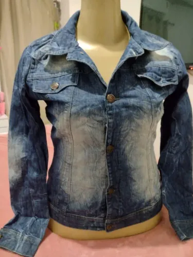 Jaqueta Jeans Feminina - Azul Tam.G