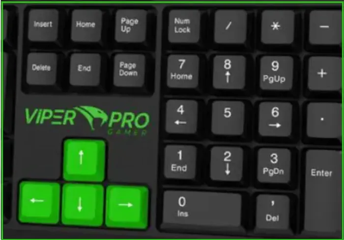 Produto novo - Teclado - Gamer - Viper Pro - Membrana - ABNT2 - USB - Preto/verde         