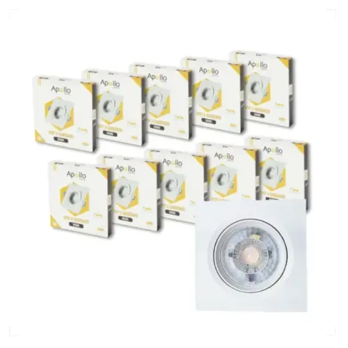 Spot 5w Led Quadrado Embutir Branco Frio 6500k
