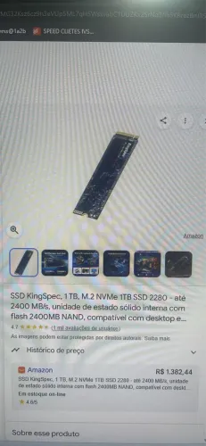 PRA VENDER HOJE! SSD NVME M.2 1TB COM ADAPTADOR DE HD! METADE DO PREÇO!