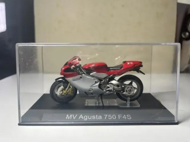 Miniatura MV Agusta 750 F4S 1:24 Ixo Altaya - Caixa Acrílico