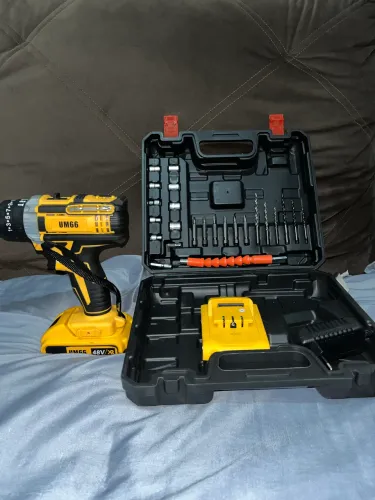 ? Parafusadeira e Furadeira Sem Fio 48V com 2 Baterias + Maleta Complet